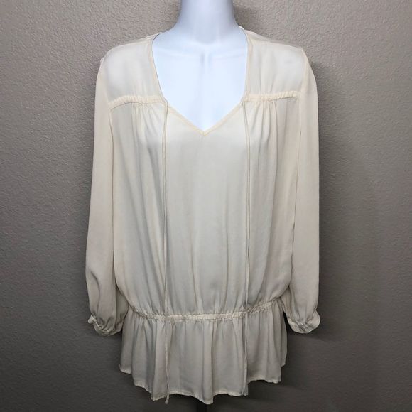 Haute Hippie Cream Silk Boho Top - Picture 2 of 7